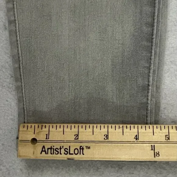 White House Black Market Jeans Womens Size 6S Gray Skinny Ankle Side Zip Stretch - Picture 10 of 12